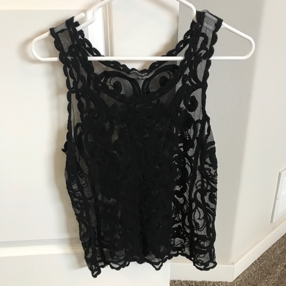 Express Tops - Black Lace Express Tank